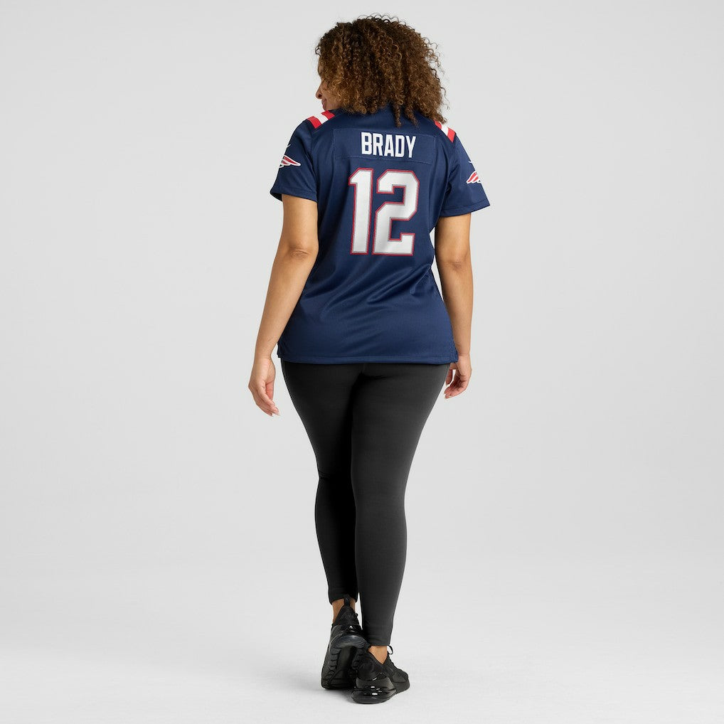 Tom Brady New England Patriots Women's Retired Game Jersey - Navy Jerseys