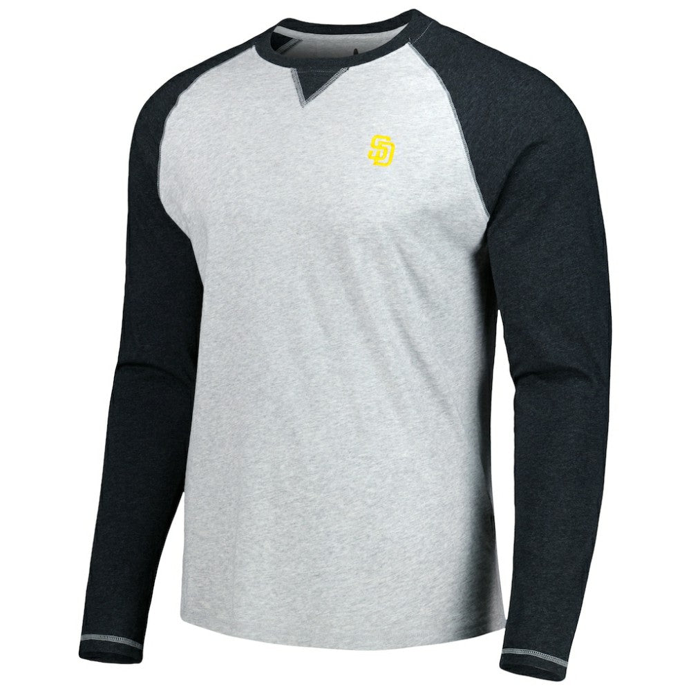 San Diego Padres johnnie-O Alsen Raglan Long Sleeve T-Shirt - Charcoal/Heather Gray T-shirts