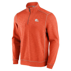 Cleveland Browns Tobago Bay Tri-Blend Half-Zip Sweatshirt - Orange Sweatshirts