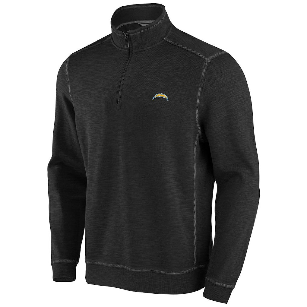 Los Angeles Chargers Big & Tall Tobago Bay Half-Zip Sweatshirt - Black Sweatshirts