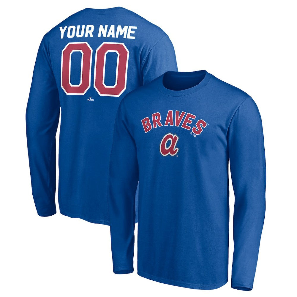 Atlanta Braves Personalized Cooperstown Collection Winning Streak Long Sleeve T-Shirt - Royal T-shirts