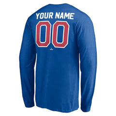 Chicago Cubs Personalized Cooperstown Collection Winning Streak Long Sleeve T-Shirt - Royal T-shirts