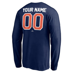 Detroit Tigers Personalized Cooperstown Collection Winning Streak Long Sleeve T-Shirt - Navy T-shirts