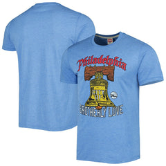 Philadelphia 76ers Homage Unisex Hometown Hyper Local Tri-Blend T-Shirt Light Blue