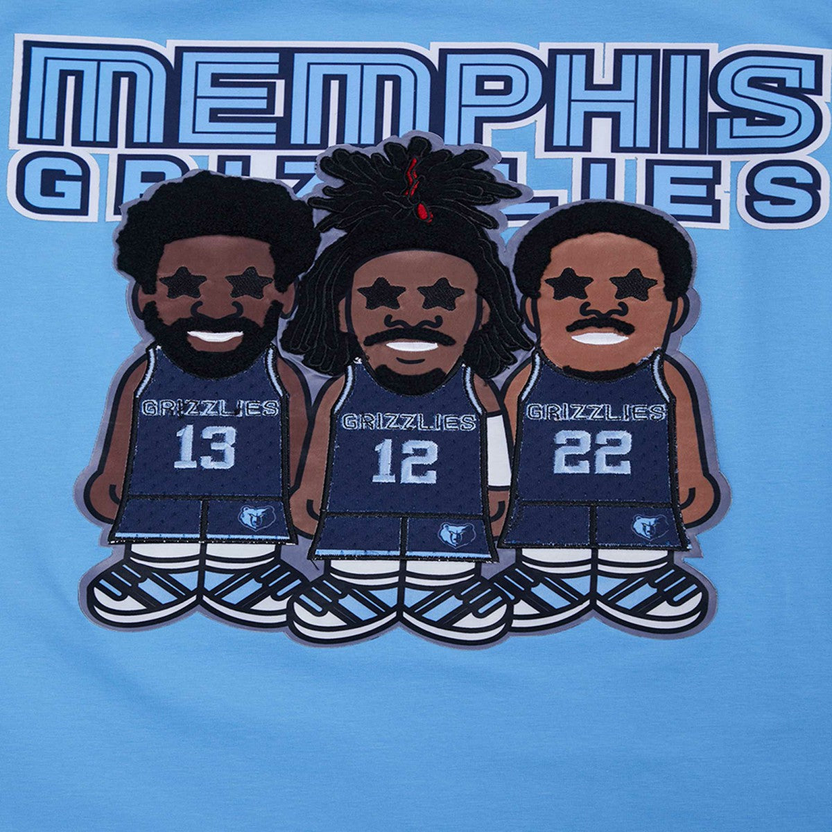 Jaren Jackson Jr., Ja Morant, Desmond Bane Memphis Grizzlies Pro Standard Multi Lineup T-Shirt Light Blue outlet