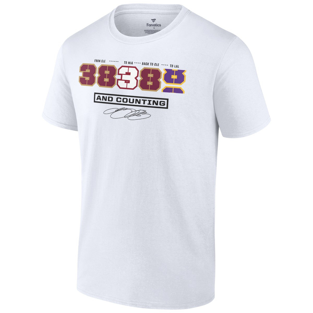 LeBron James NBA All-Time Scoring Record Split Points T-Shirt White outlet