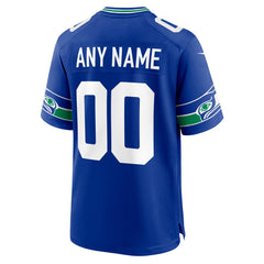 Seattle Seahawks Throwback Custom Jersey - Royal Jerseys