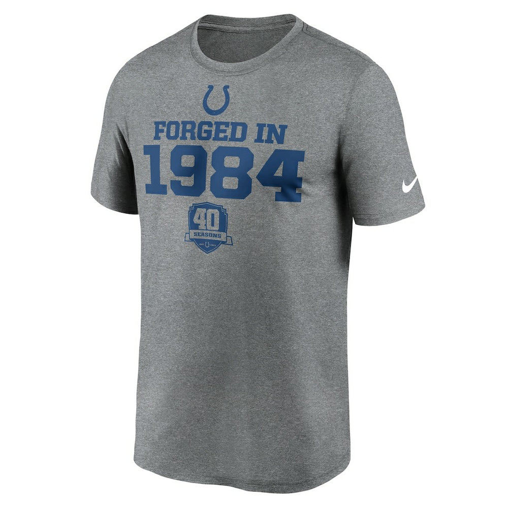 Indianapolis Colts 40th Anniversary Legend Performance T-Shirt - Heather Gray T-shirts