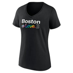 Boston Red Sox Women's City Pride V-Neck T-Shirt - Black T-shirts