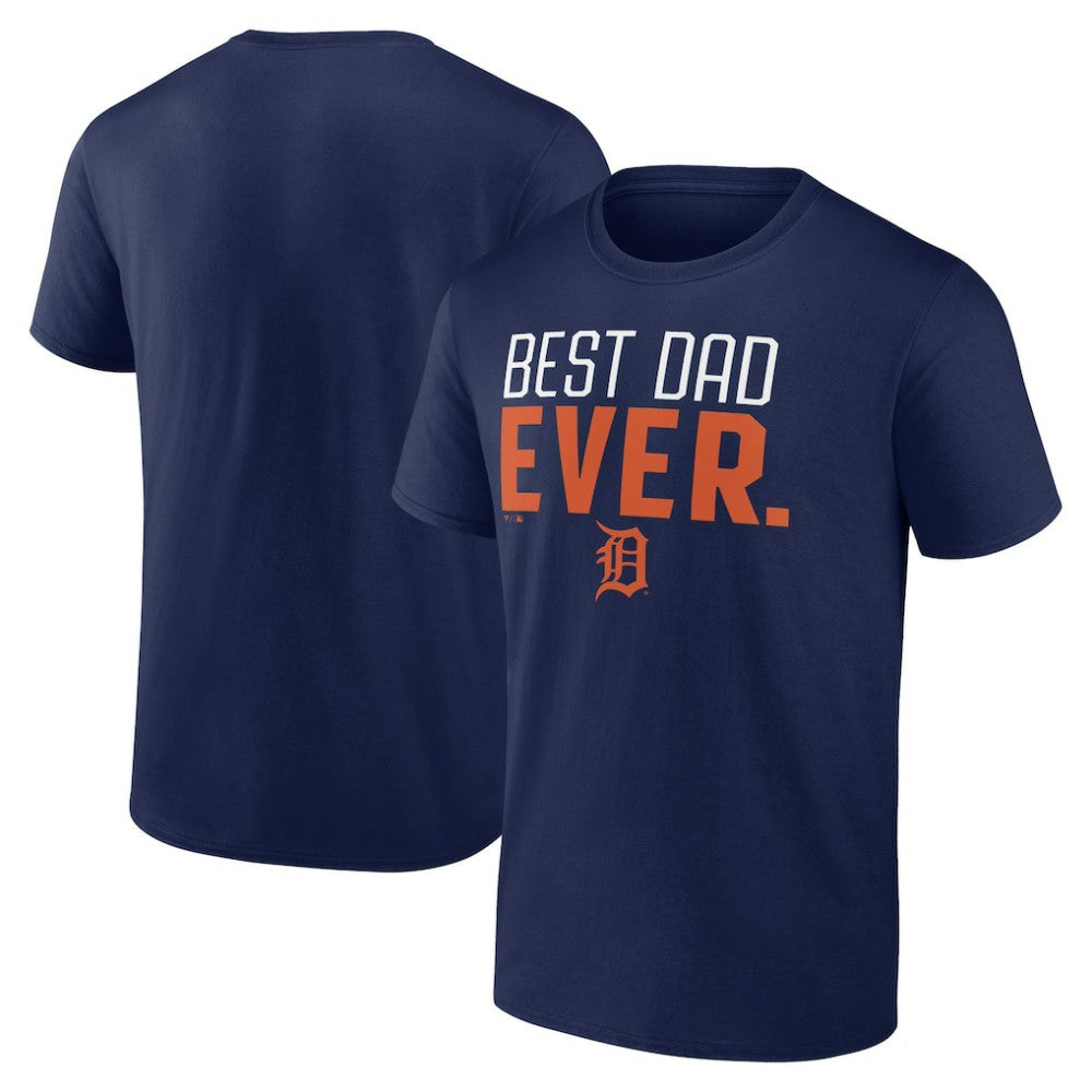 Detroit Tigers Best Dad Ever T-Shirt - Navy T-shirts