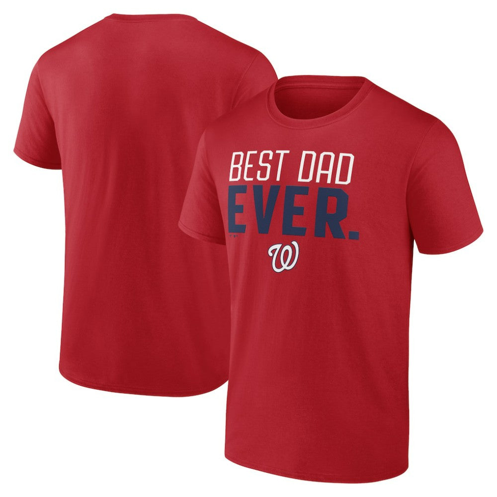 Washington Nationals Best Dad Ever T-Shirt - Red T-shirts