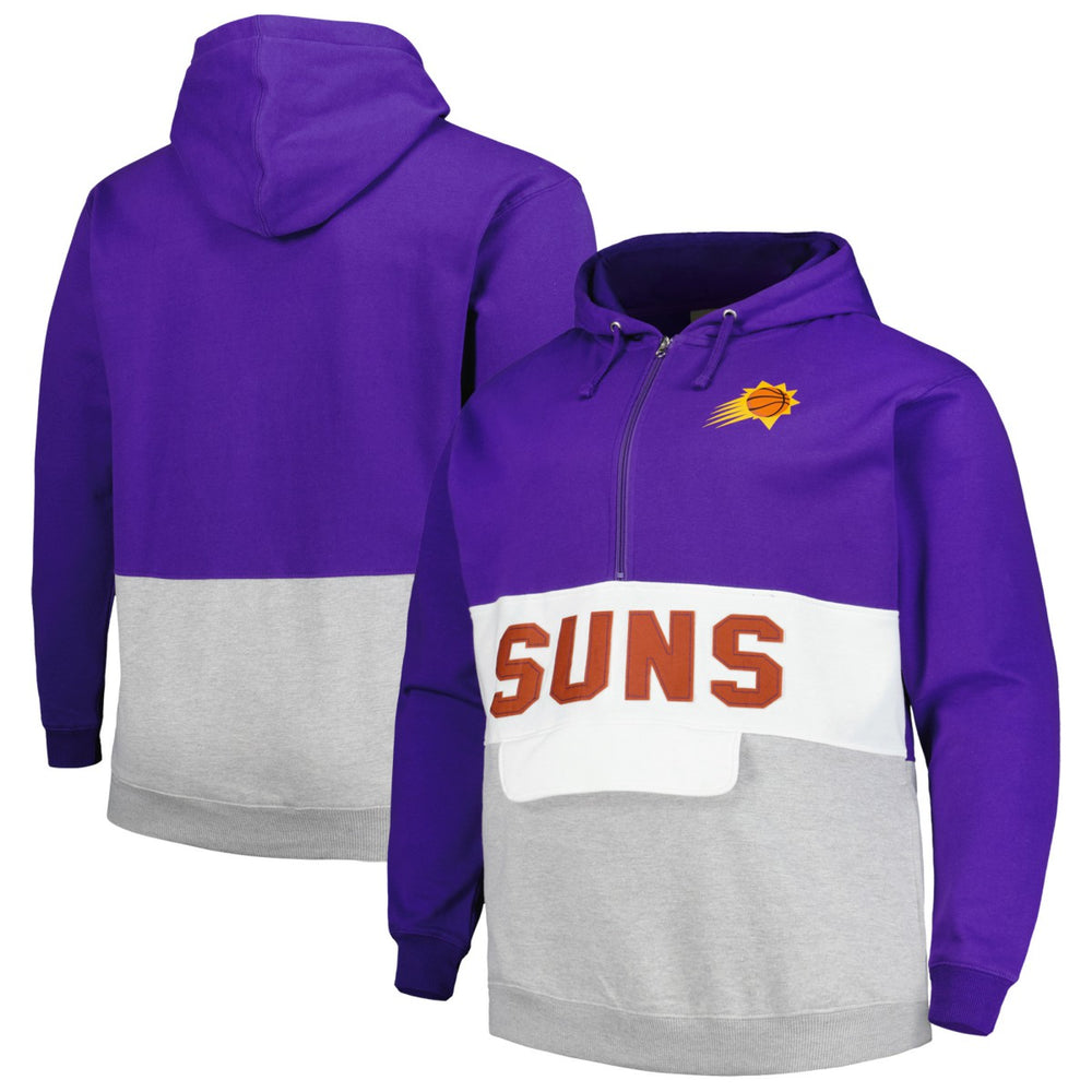 Phoenix Suns Big & Tall Anorak Half-Zip Hoodie Purple - Fanatics