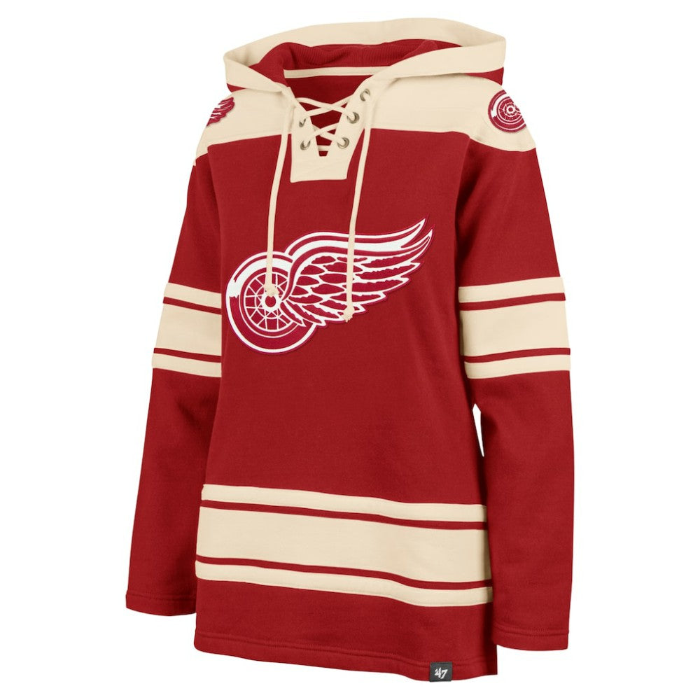 Detroit Red Wings '47 Women's Superior Lacer Pullover Hoodie - Red | US 5351051