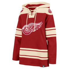 Detroit Red Wings '47 Women's Superior Lacer Pullover Hoodie - Red | US 5351051