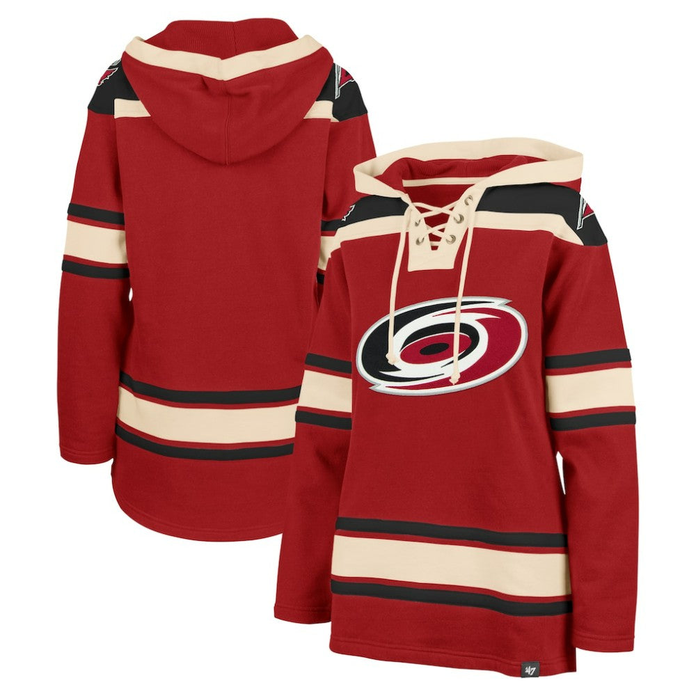 Carolina Hurricanes '47 Women's Superior Lacer Pullover Hoodie - Red | US 5351053