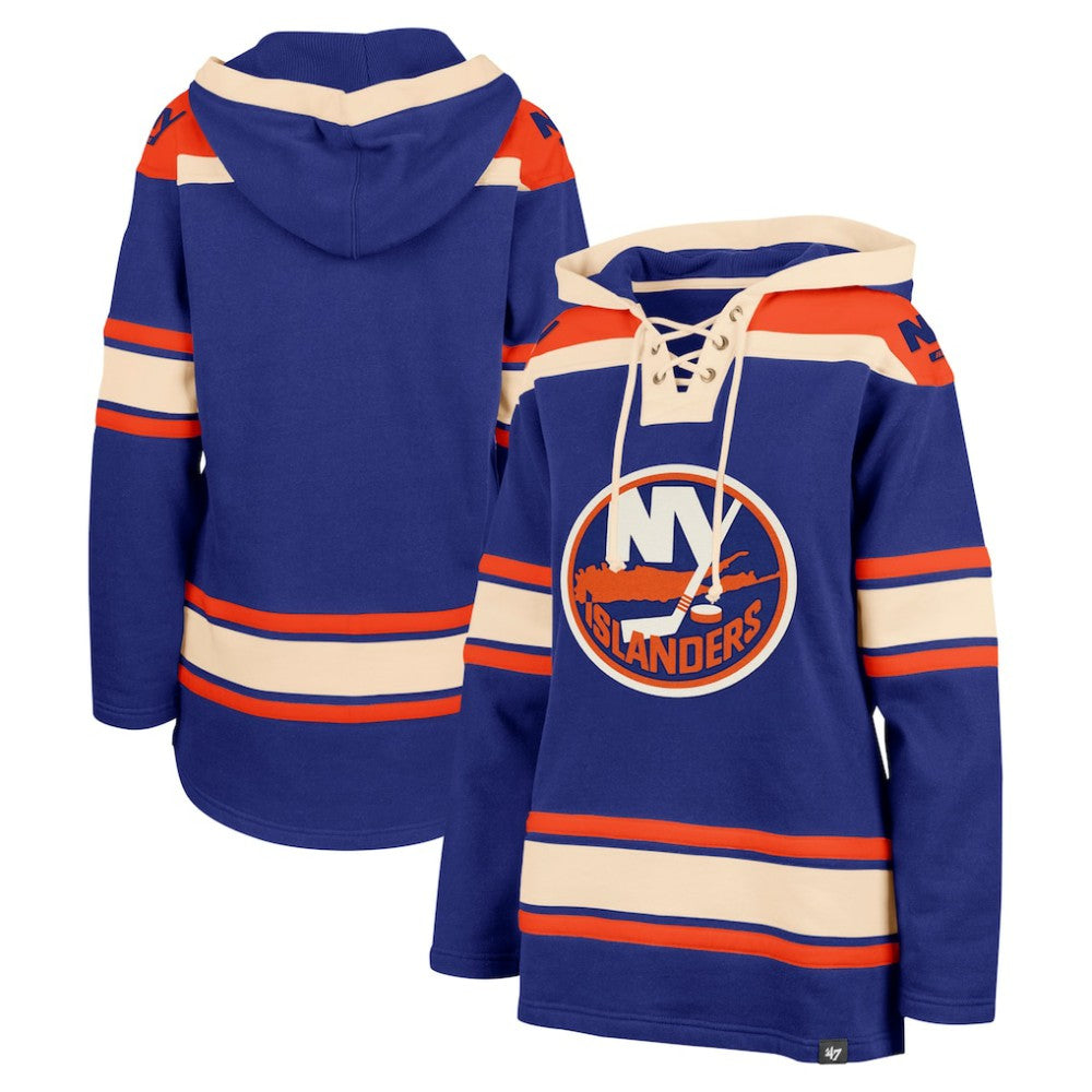 New York Islanders '47 Women's Superior Lacer Pullover Hoodie - Royal | US 5351058