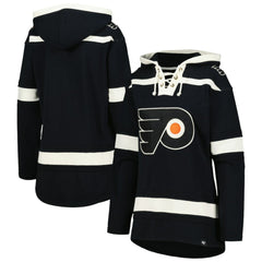 Philadelphia Flyers '47 Women's Superior Lacer Pullover Hoodie - Black | US 5351060