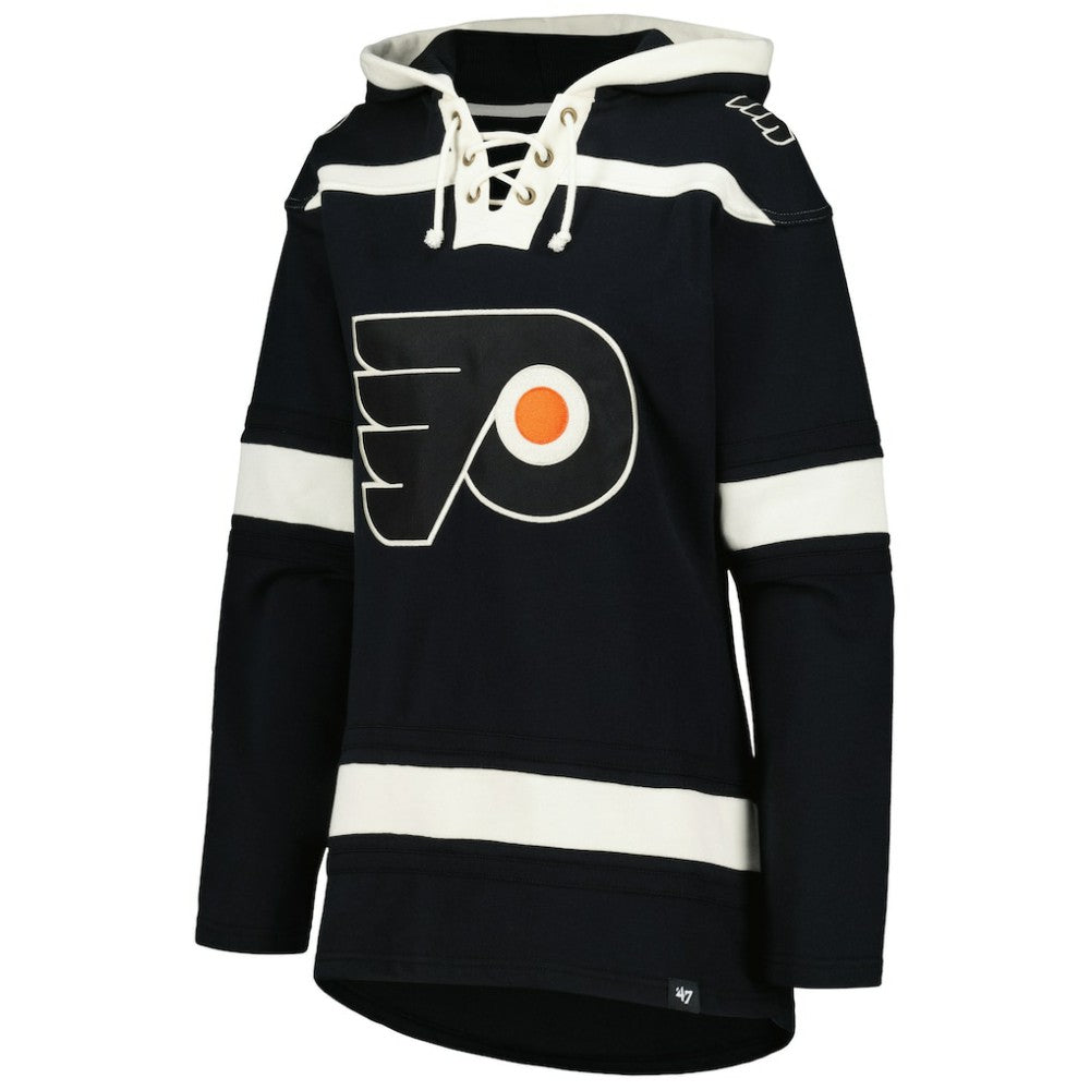 Philadelphia Flyers '47 Women's Superior Lacer Pullover Hoodie - Black | US 5351060