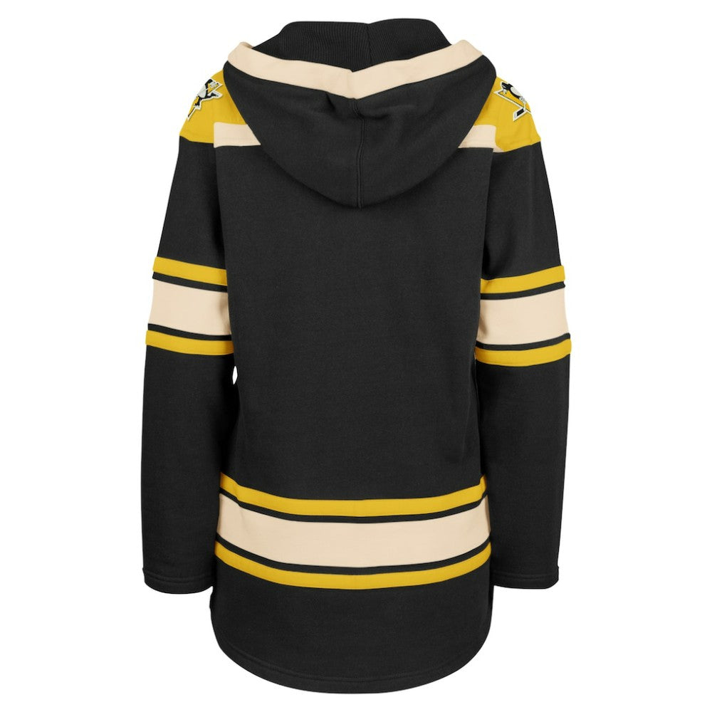 Pittsburgh Penguins '47 Women's Superior Lacer Pullover Hoodie - Black | US 5351061