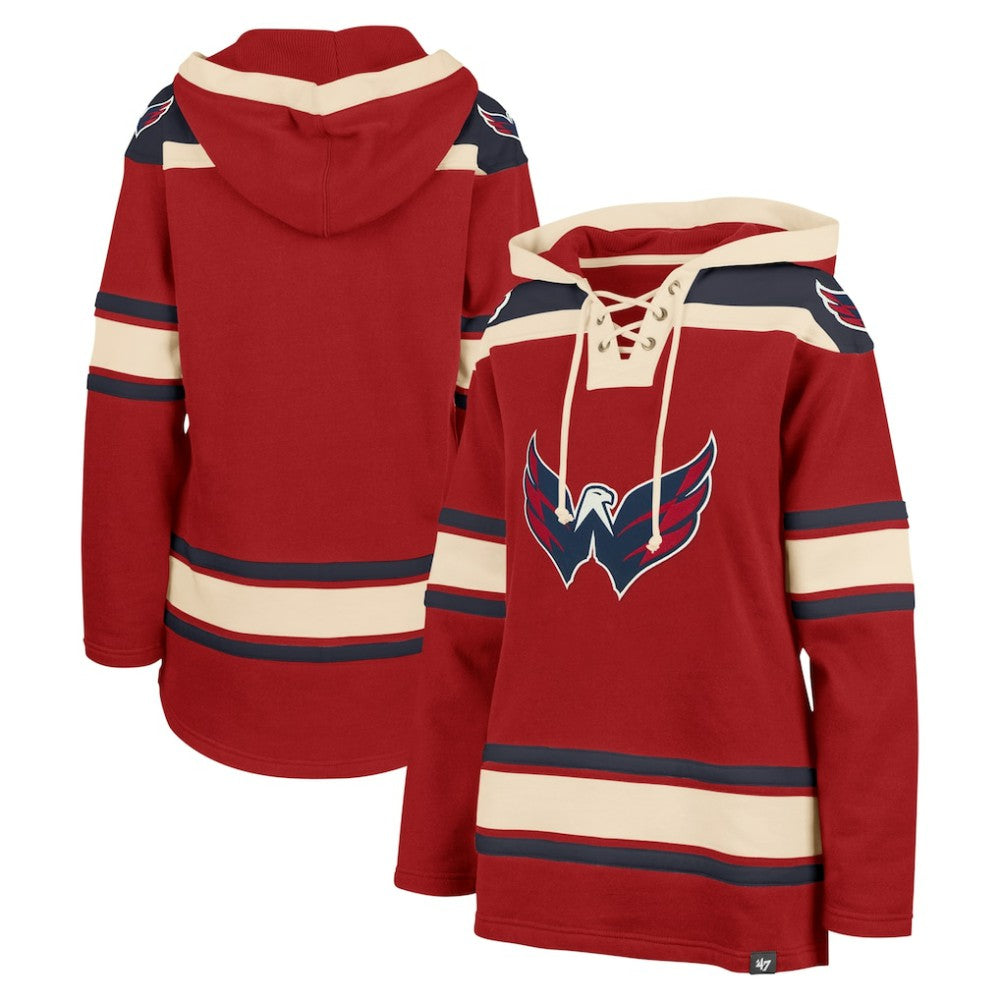 Washington Capitals '47 Women's Superior Lacer Pullover Hoodie - Red | US 5351066