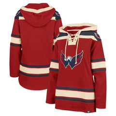 Washington Capitals '47 Women's Superior Lacer Pullover Hoodie - Red | US 5351066