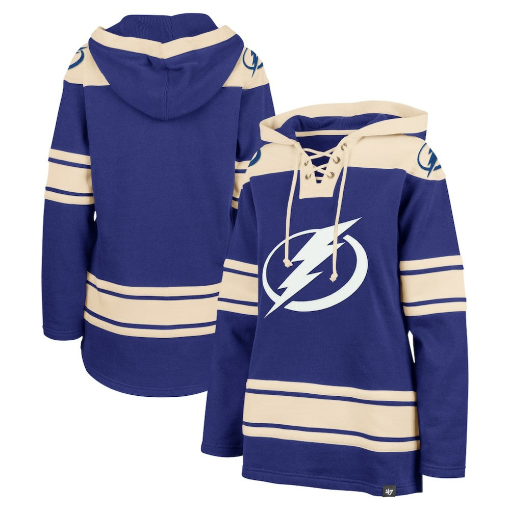 Tampa Bay Lightning '47 Women's Superior Lacer Pullover Hoodie - Blue | US 5351069