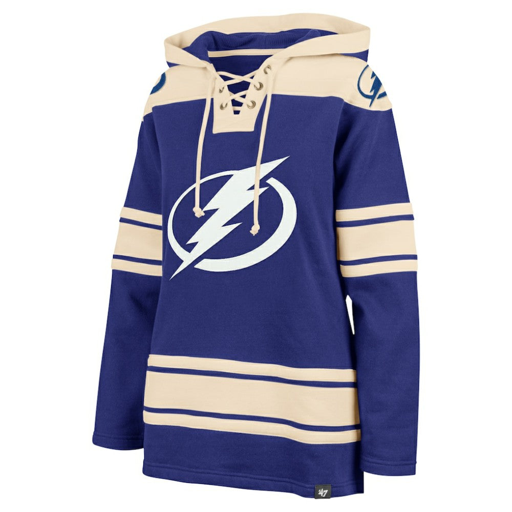 Tampa Bay Lightning '47 Women's Superior Lacer Pullover Hoodie - Blue | US 5351069