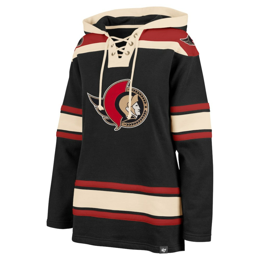 Ottawa Senators '47 Women's Superior Lacer Pullover Hoodie - Black | US 5351070