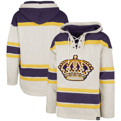 Los Angeles Kings '47 Rockaway Lacer Pullover Hoodie - Oatmeal | US 5351243