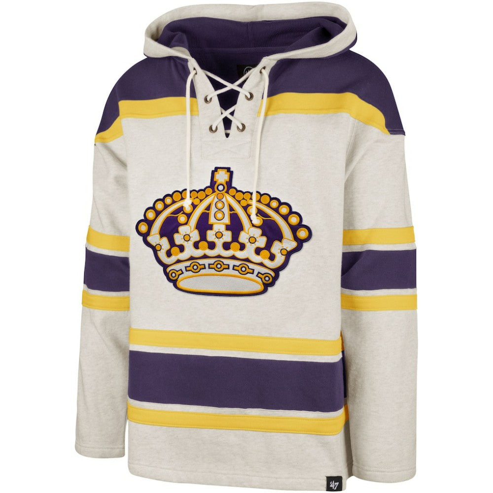 Los Angeles Kings '47 Rockaway Lacer Pullover Hoodie - Oatmeal | US 5351243