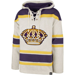 Los Angeles Kings '47 Rockaway Lacer Pullover Hoodie - Oatmeal | US 5351243