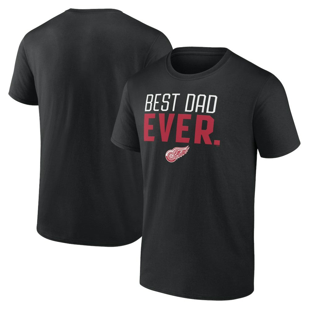 Detroit Red Wings Best Dad Ever T-Shirt - Black | US 5351381