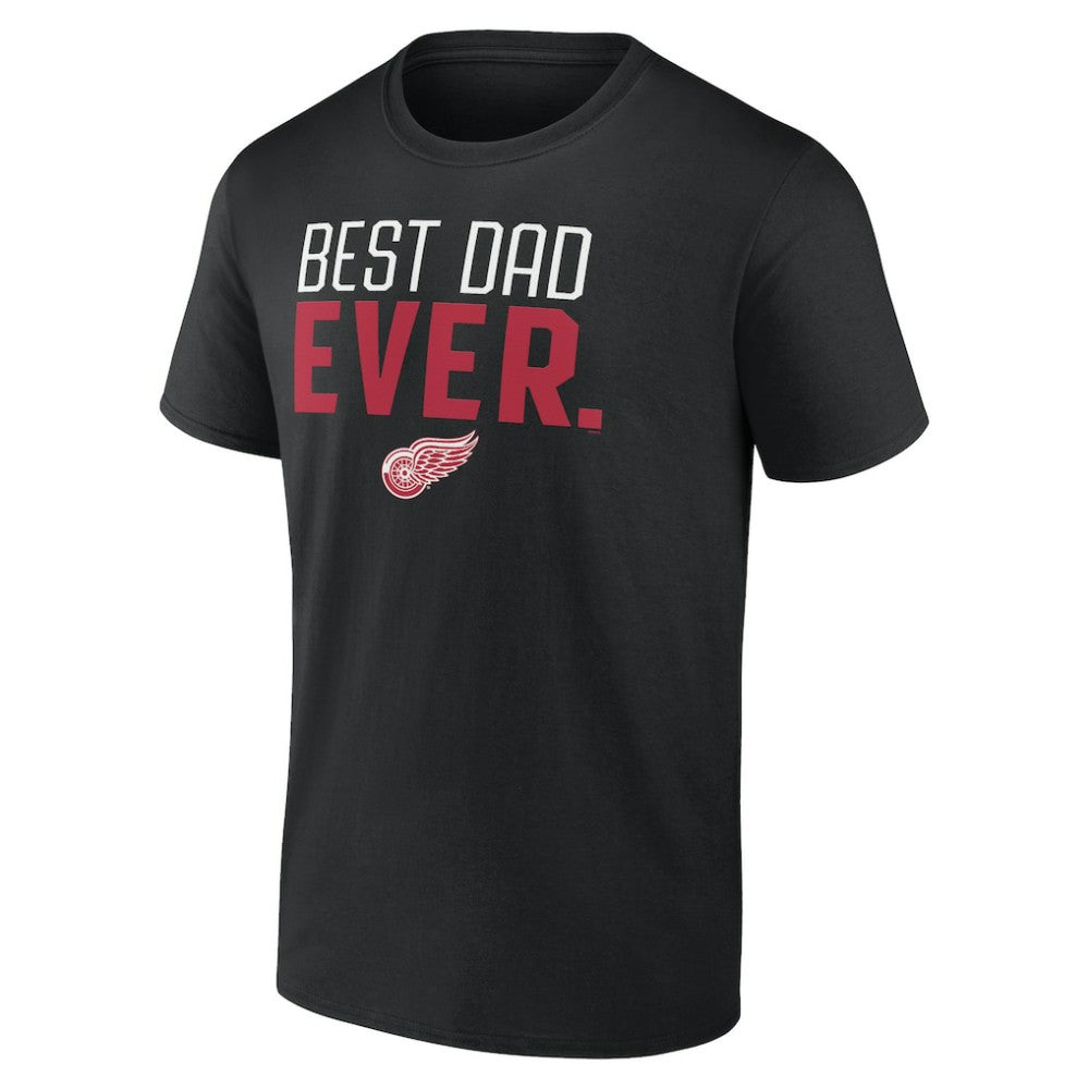 Detroit Red Wings Best Dad Ever T-Shirt - Black | US 5351381