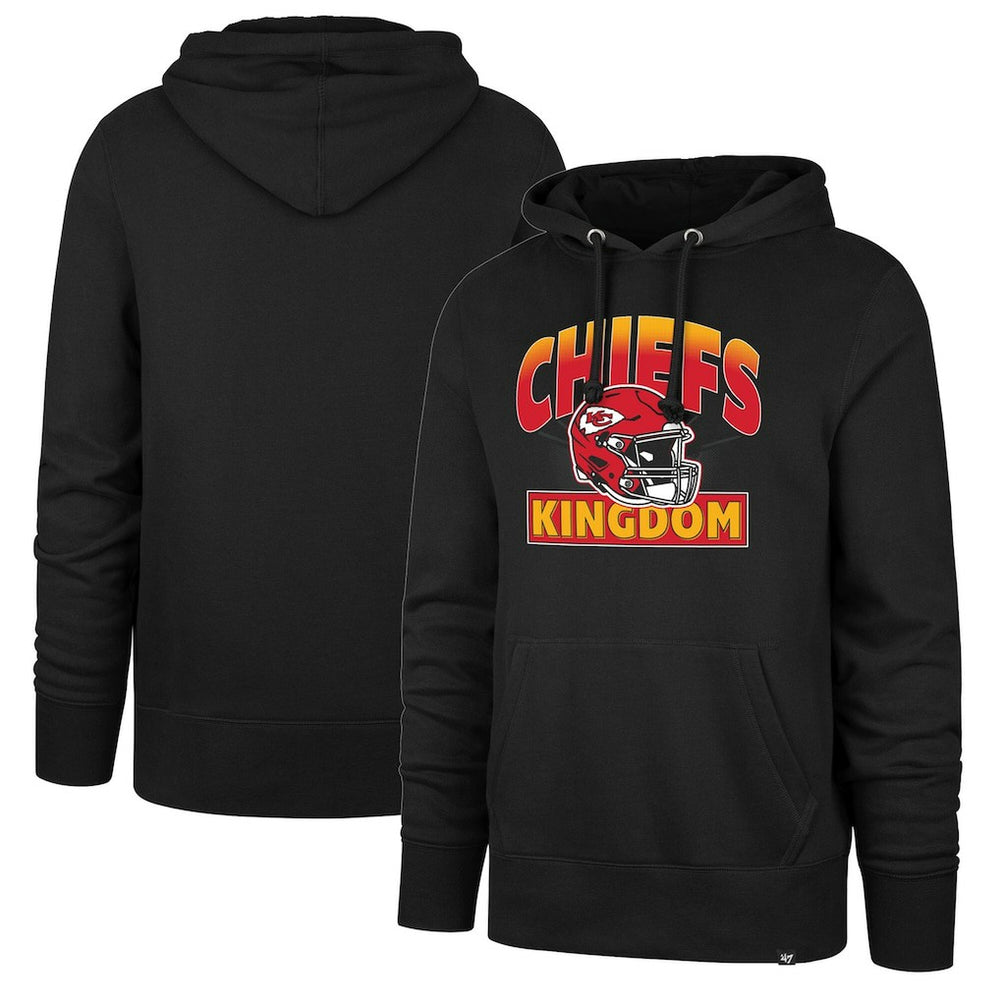 Kansas City Chiefs '47 Headline Pullover Hoodie - Black Hoodies