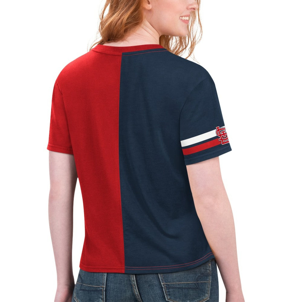 St. Louis Cardinals Starter Women's Power Move T-Shirt - Red/Navy T-shirts
