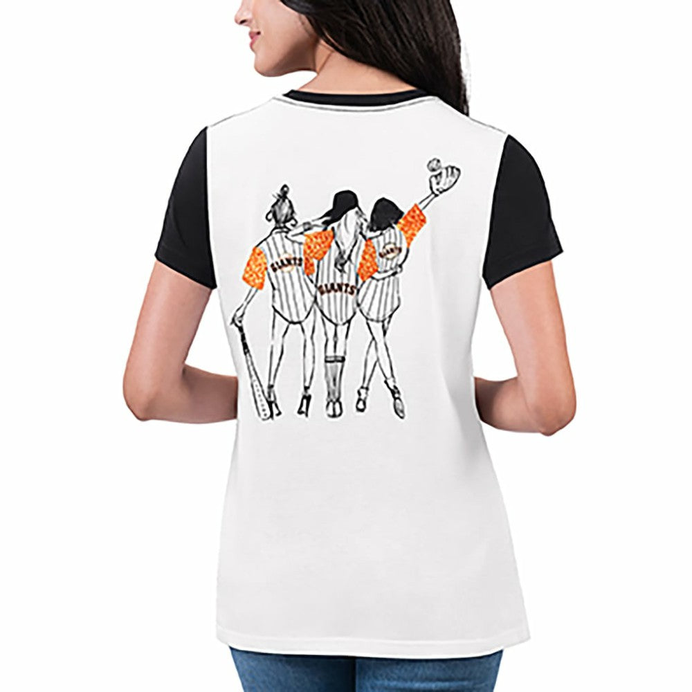 San Francisco Giants G-III 4Her by Carl Banks Women's Illustration Ringer T-Shirt - White T-shirts