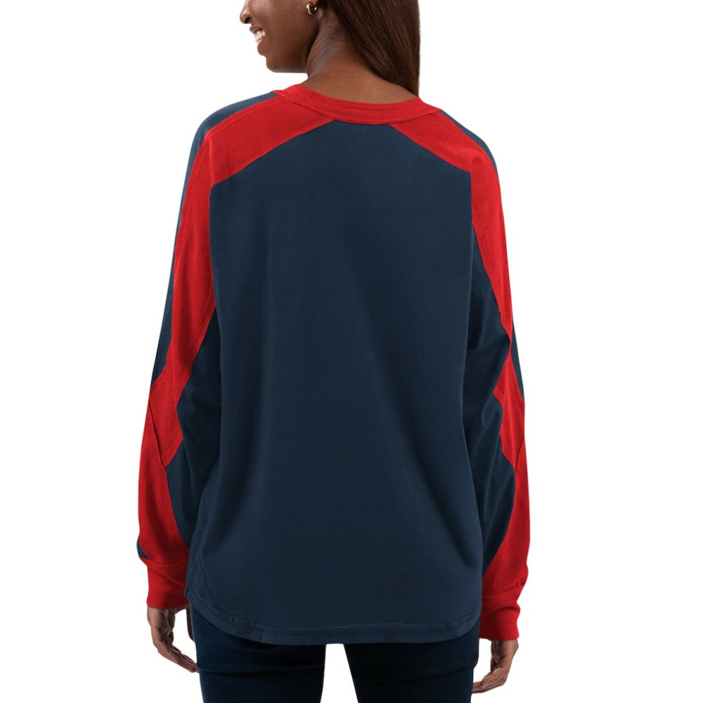 Boston Red Sox G-III 4Her by Carl Banks Women's Smash Raglan Long Sleeve T-Shirt - Navy/Red T-shirts