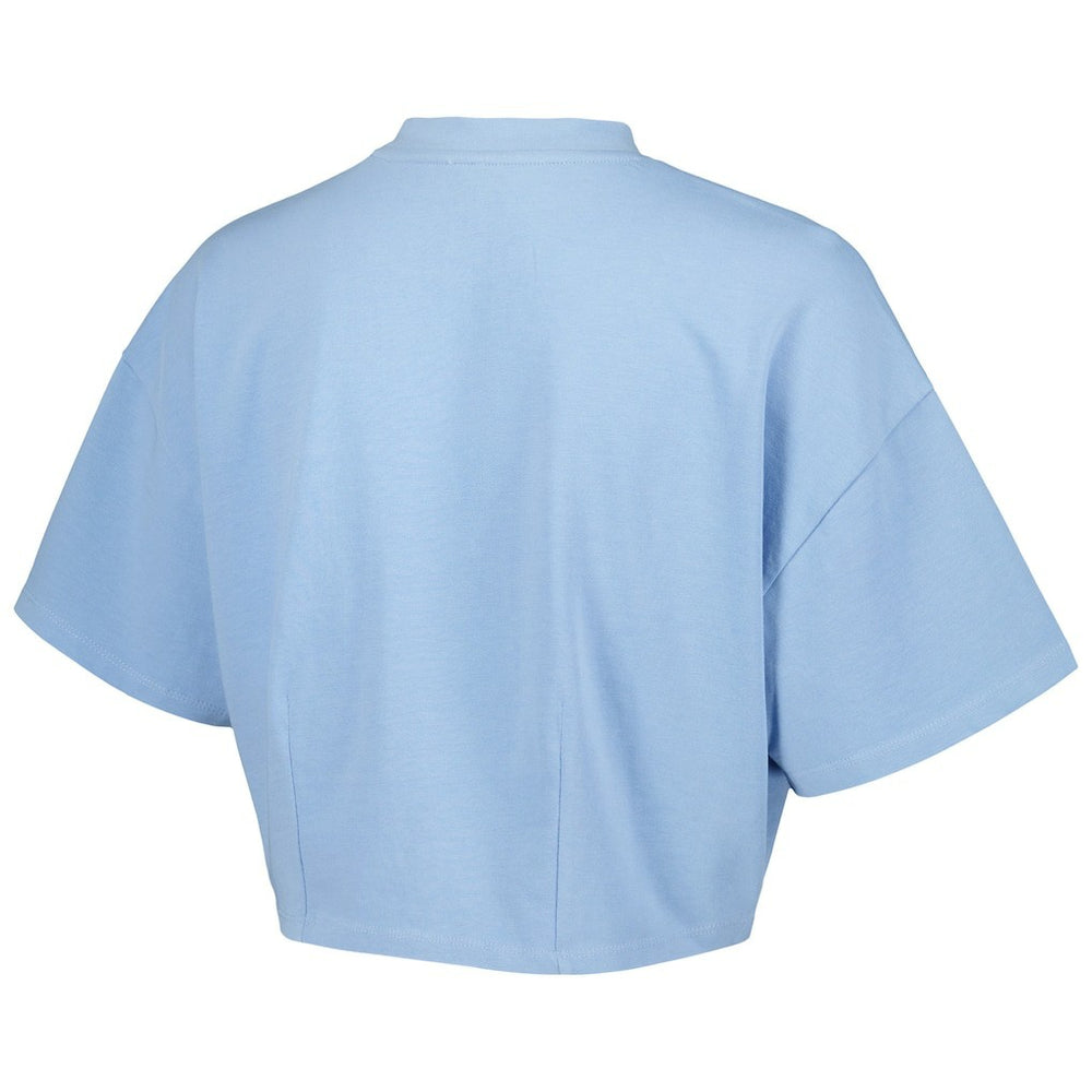 Philadelphia 76ers Lusso Women's Nola Faded Tonal Cropped T-Shirt Light Blue