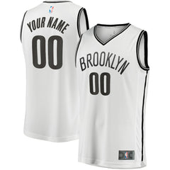 Brooklyn Nets Youth Fast Break Replica Custom Jersey Association Edition White - Fanatics