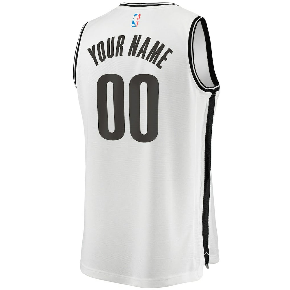 Brooklyn Nets Youth Fast Break Replica Custom Jersey Association Edition White - Fanatics