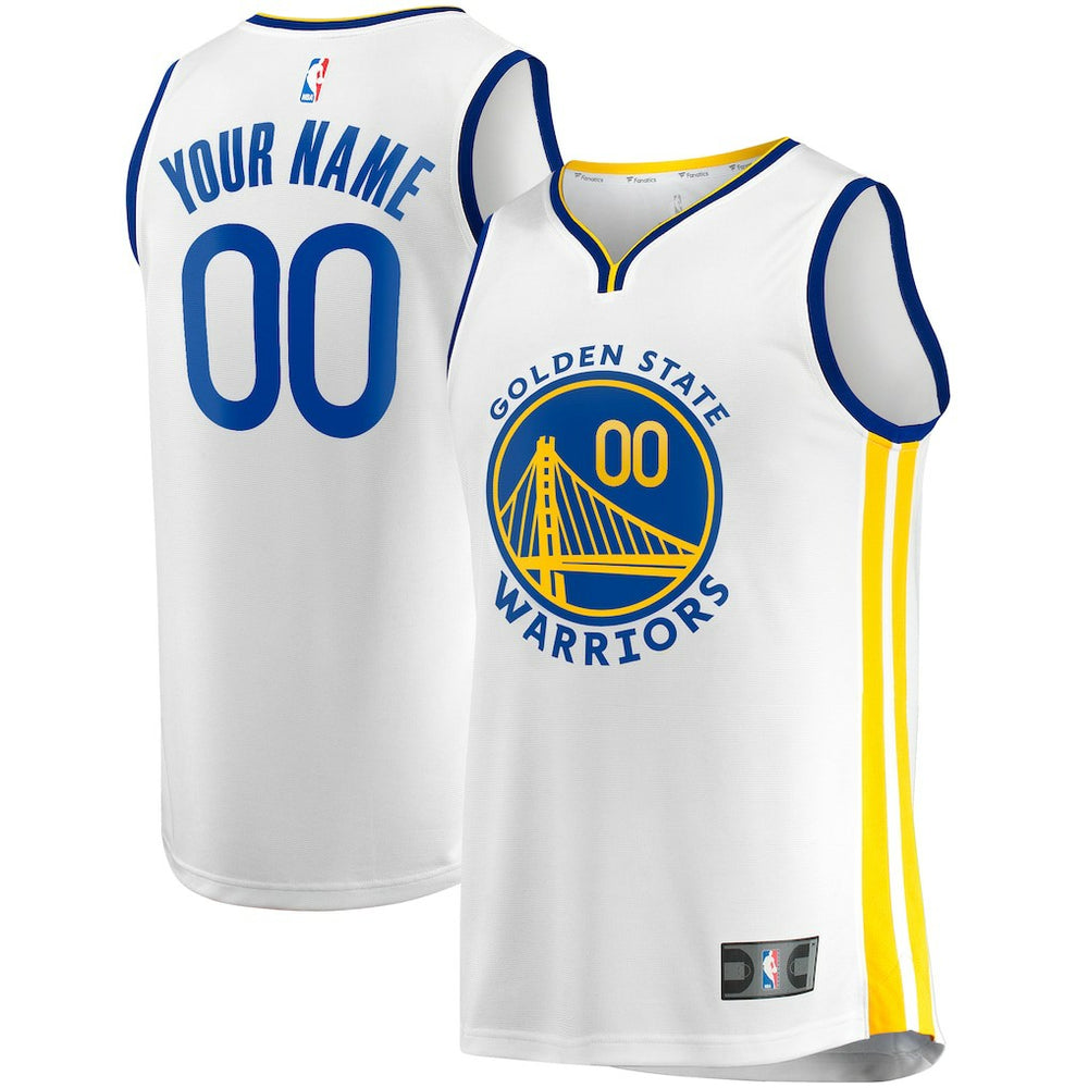 Golden State Warriors Youth Fast Break Replica Custom Jersey Association Editi- White - Fanatics