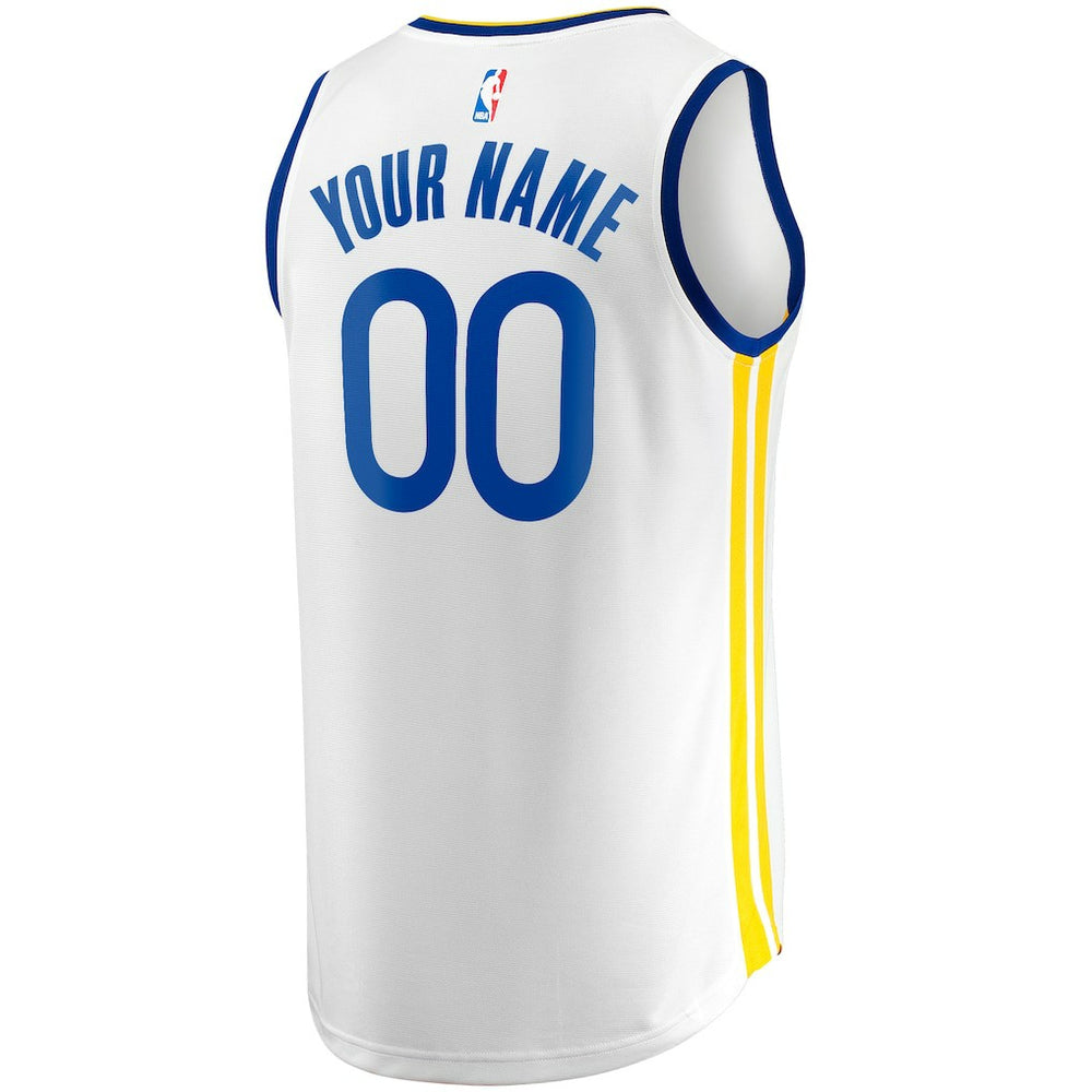 Golden State Warriors Youth Fast Break Replica Custom Jersey Association Editi- White - Fanatics