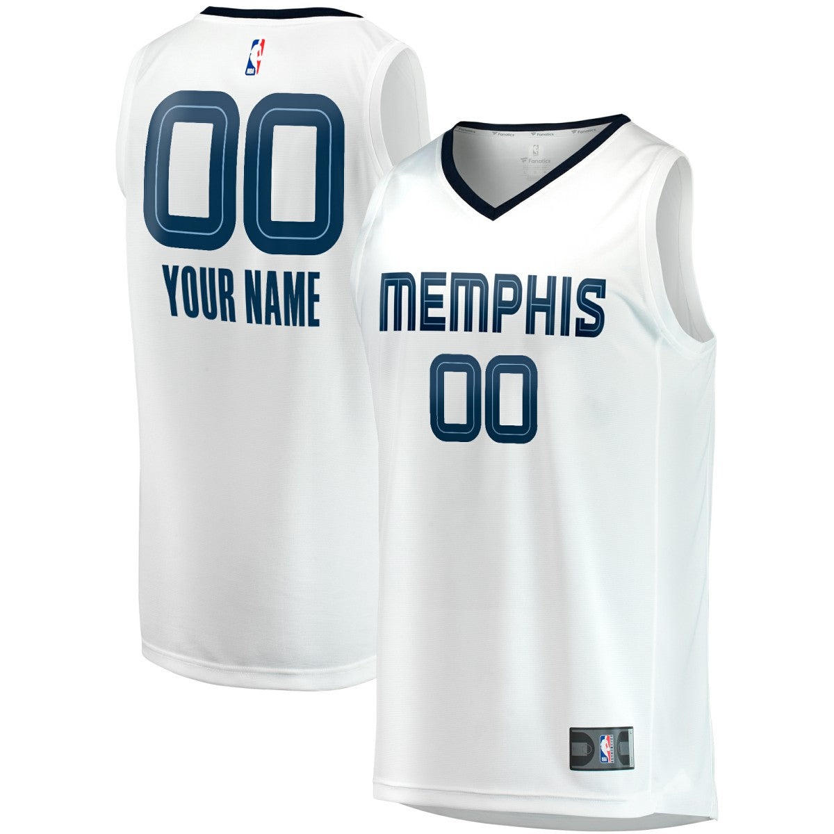 Memphis Grizzlies Youth Fast Break Replica Custom Jersey Association Edition White - Fanatics