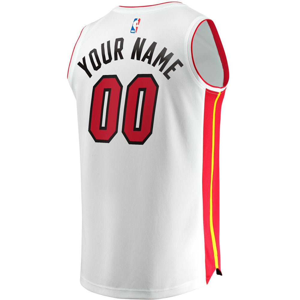 Miami Heat Youth Fast Break Custom Replica Jersey White Association Edition - Fanatics outlet