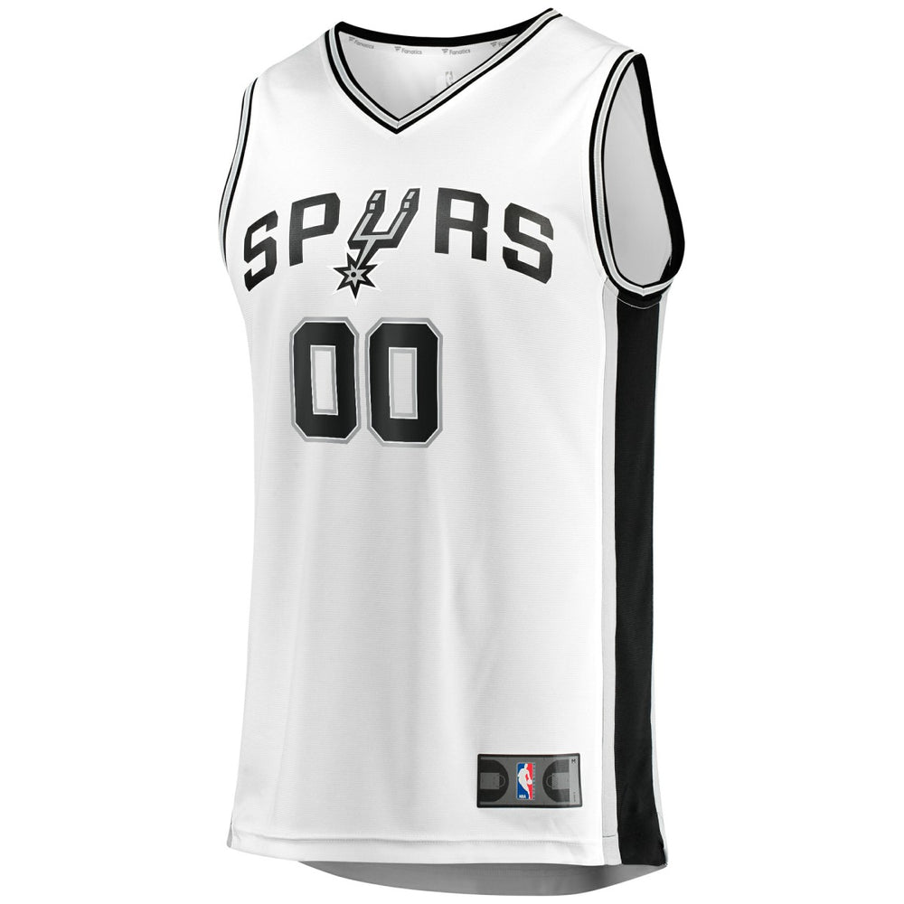 San Antonio Spurs Youth Fast Break Replica Custom Jersey Association Edition White - Fanatics