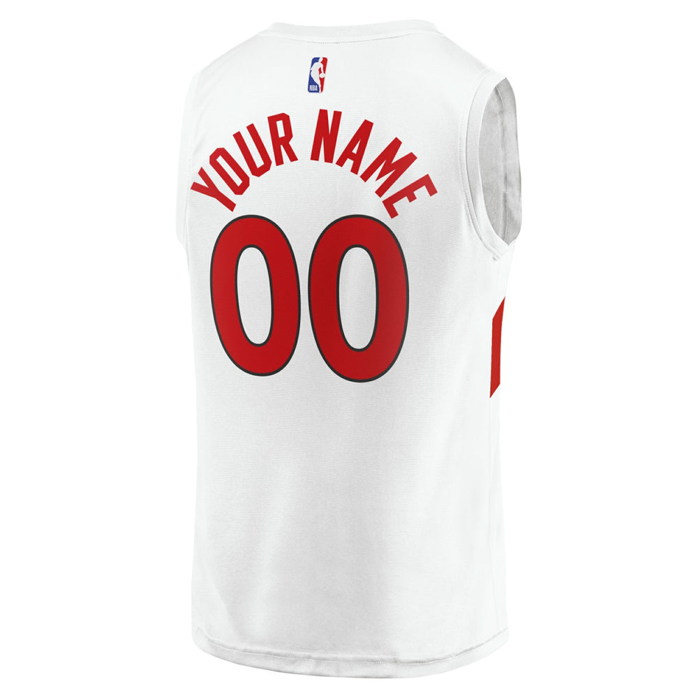 Toronto Raptors Youth Fast Break Replica Custom Jersey Association Edition White - Fanatics