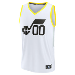 Utah Jazz Youth Fast Break Replica Custom Jersey Association Edition White - Fanatics