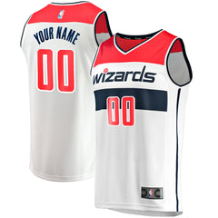 Washington Wizards Youth Fast Break Replica Custom Jersey Association Edition White - Fanatics