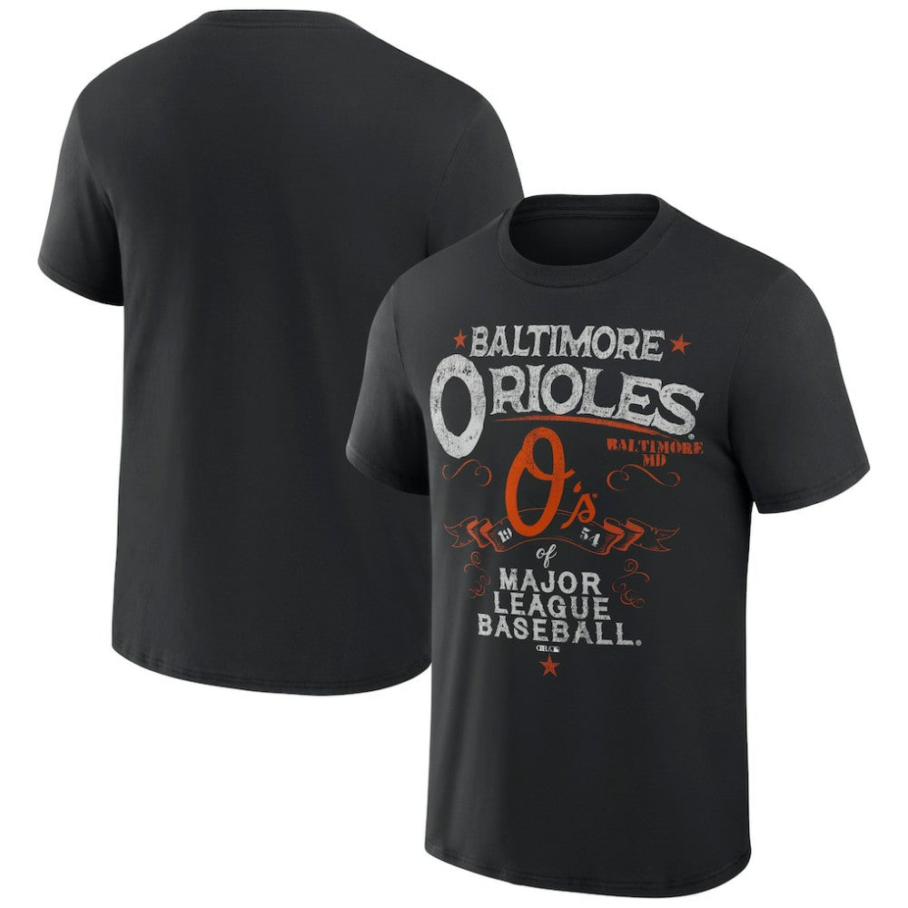 Baltimore Orioles Darius Rucker Collection by Fanatics Beach Splatter T-Shirt - Black T-shirts