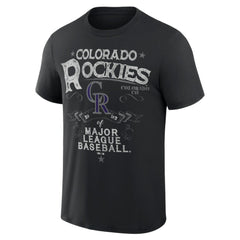 Colorado Rockies Darius Rucker Collection by Fanatics Beach Splatter T-Shirt - Black T-shirts